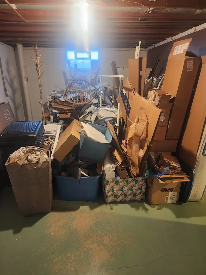 Roll-off dumpster container at job site for 20 Yard Dumpster Rental in North Logan